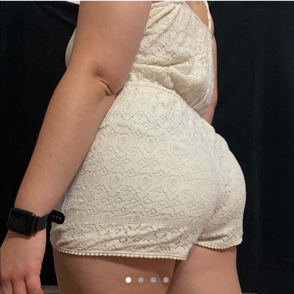 White lace romper